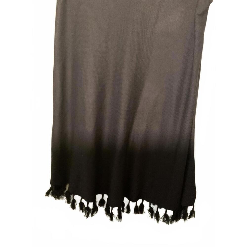 Lilly Pulitzer Navy V-Neck Semi Sheer Knit Swim Coverup with Fringe XL - Picture 4 of 8